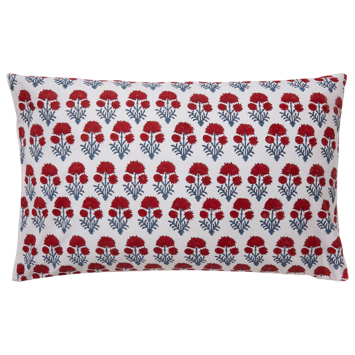 Hana-Lotus Reversible Pillow Case - Red